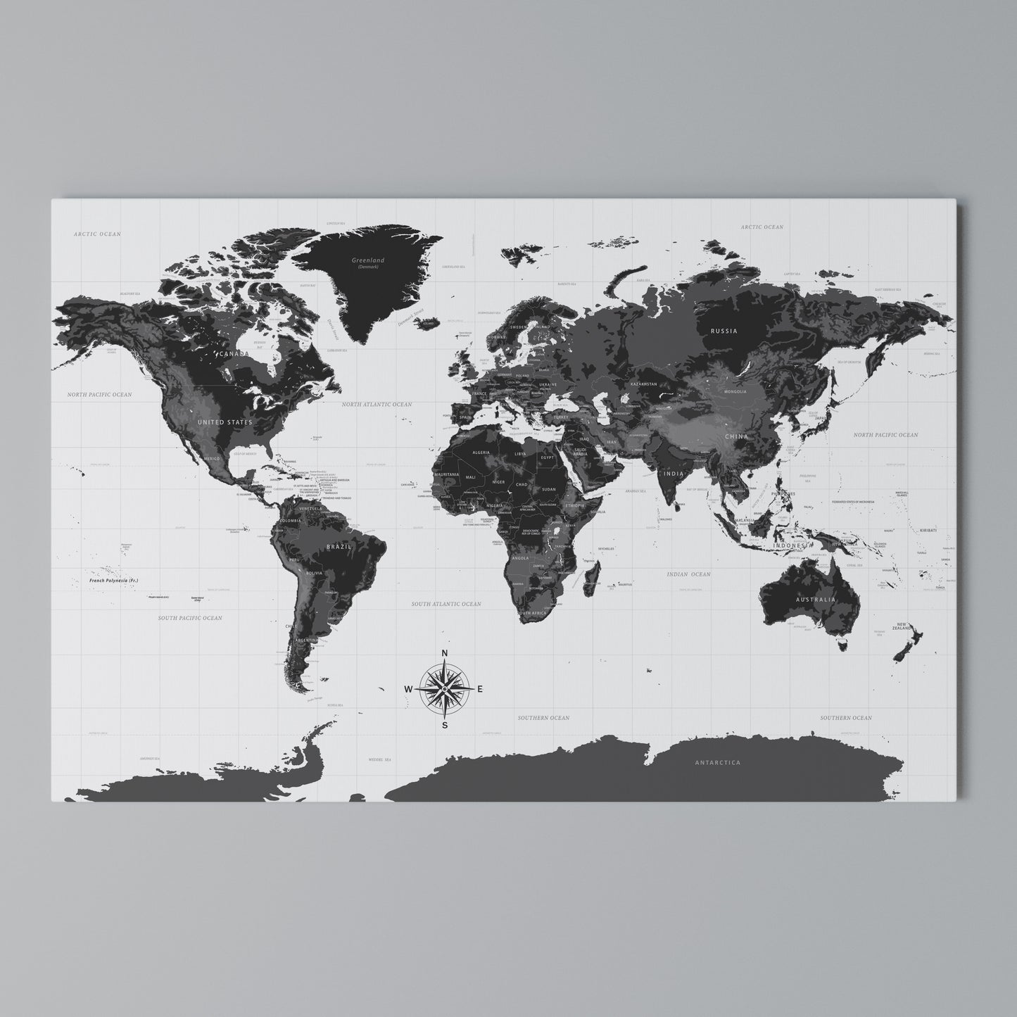 GLOBAL SHADOWS Stampa su tela orizzontale