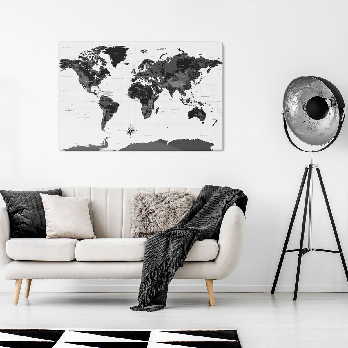 GLOBAL SHADOWS Stampa su tela orizzontale