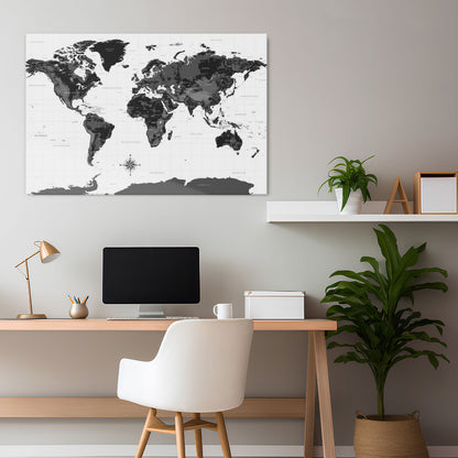 GLOBAL SHADOWS Stampa su tela orizzontale