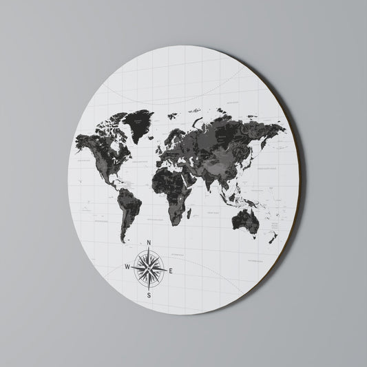 GLOBAL SHADOWS Arte murale rotonda