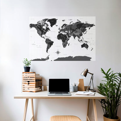 Poster orizzontale staccabile e attaccabile GLOBAL SHADOWS