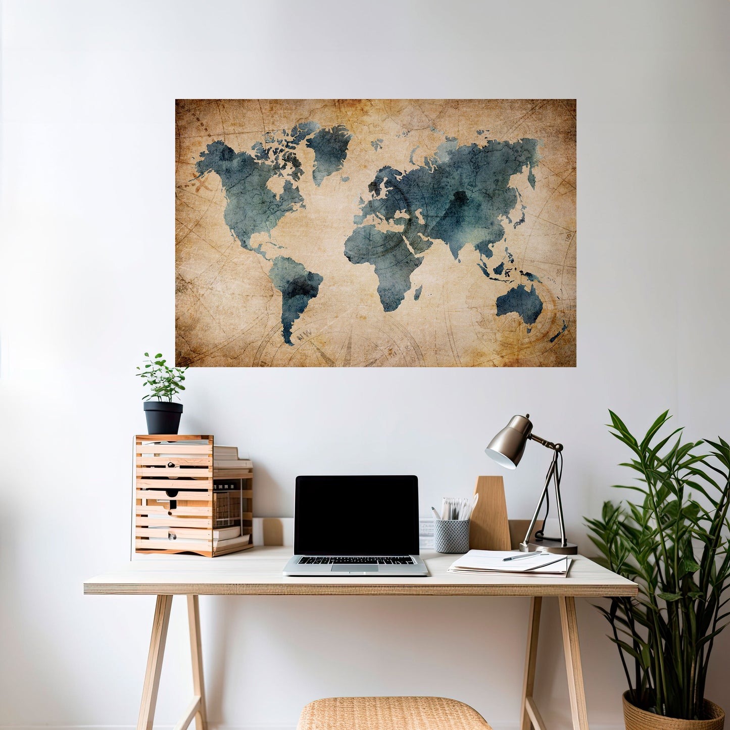 Poster orizzontale staccabile e attaccabile VINTAGE WORLDVIEW