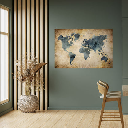 Poster orizzontale staccabile e attaccabile VINTAGE WORLDVIEW