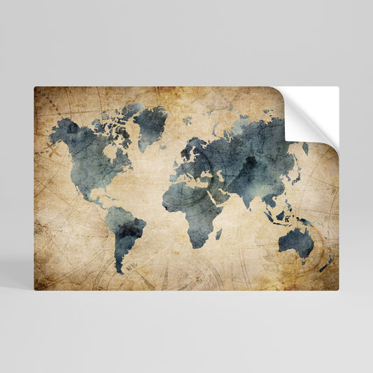 Poster orizzontale staccabile e attaccabile VINTAGE WORLDVIEW