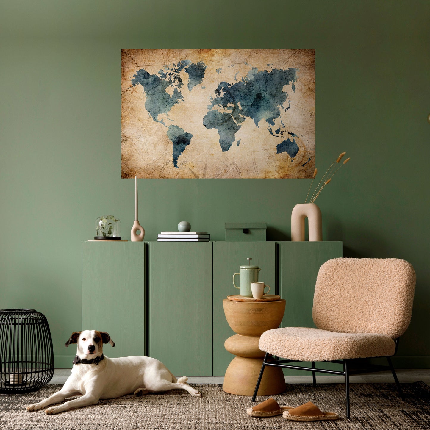 Poster orizzontale staccabile e attaccabile VINTAGE WORLDVIEW