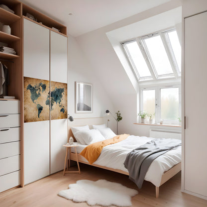 Poster orizzontale staccabile e attaccabile VINTAGE WORLDVIEW