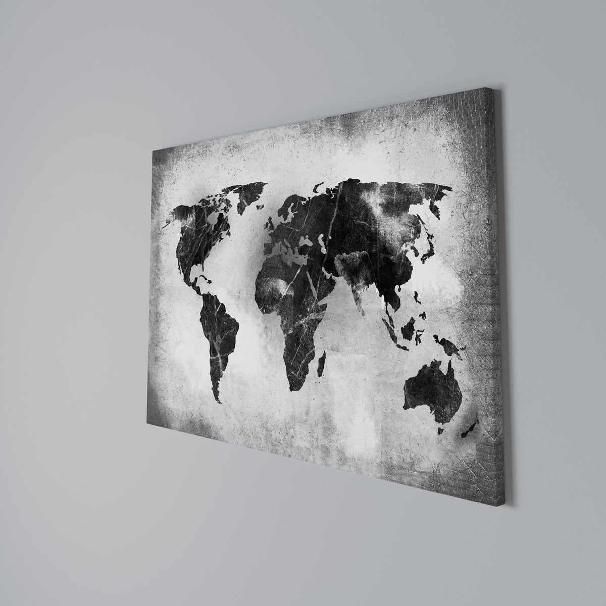 SHADOWED CONTINENTS Stampa su tela orizzontale