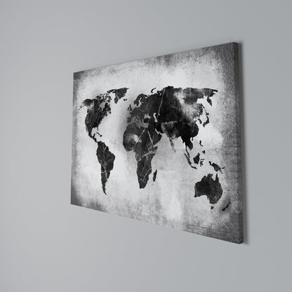 SHADOWED CONTINENTS Stampa su tela orizzontale