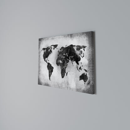 SHADOWED CONTINENTS Stampa su tela orizzontale