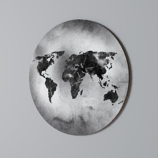 SHADOWED CONTINENTS - Arte murale rotonda