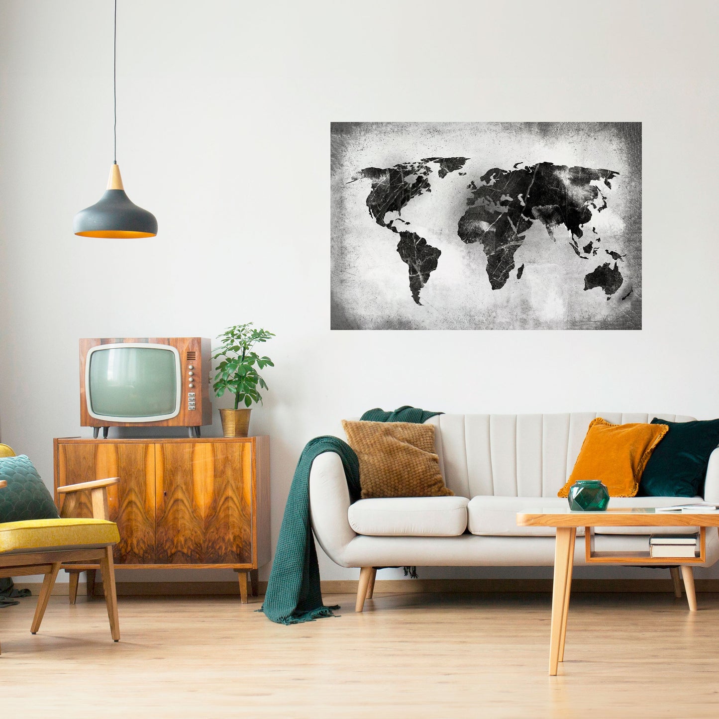 CONTINENTI IN OMBRA Poster orizzontale staccabile e attaccabile