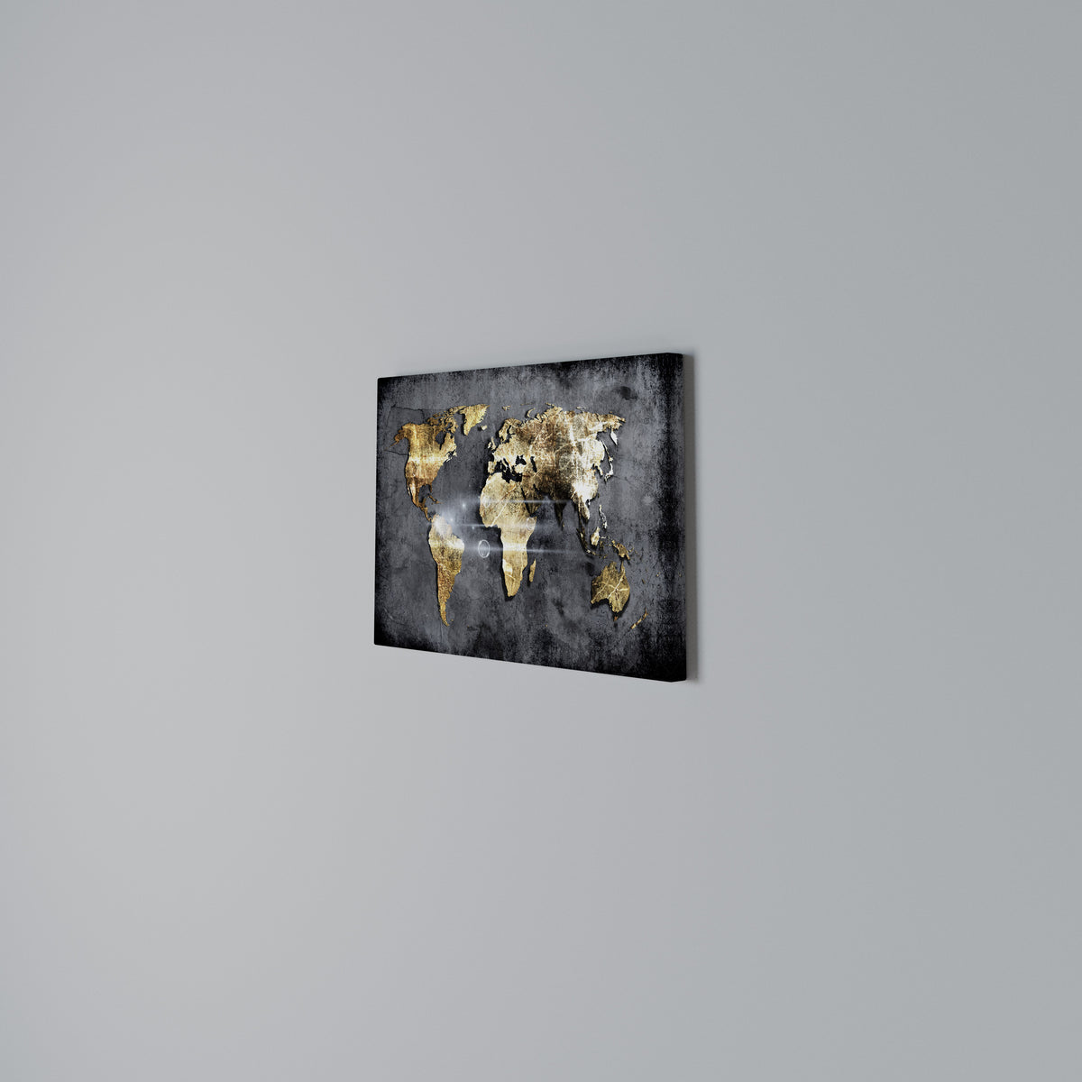 SHIMMERING EARTH MAP Stampa su tela orizzontale