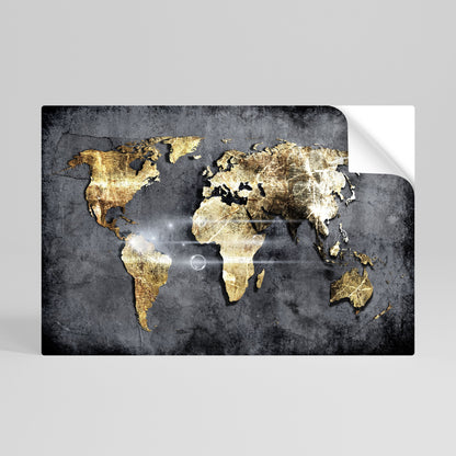 Poster orizzontale staccabile e attaccabile della mappa della Terra scintillante