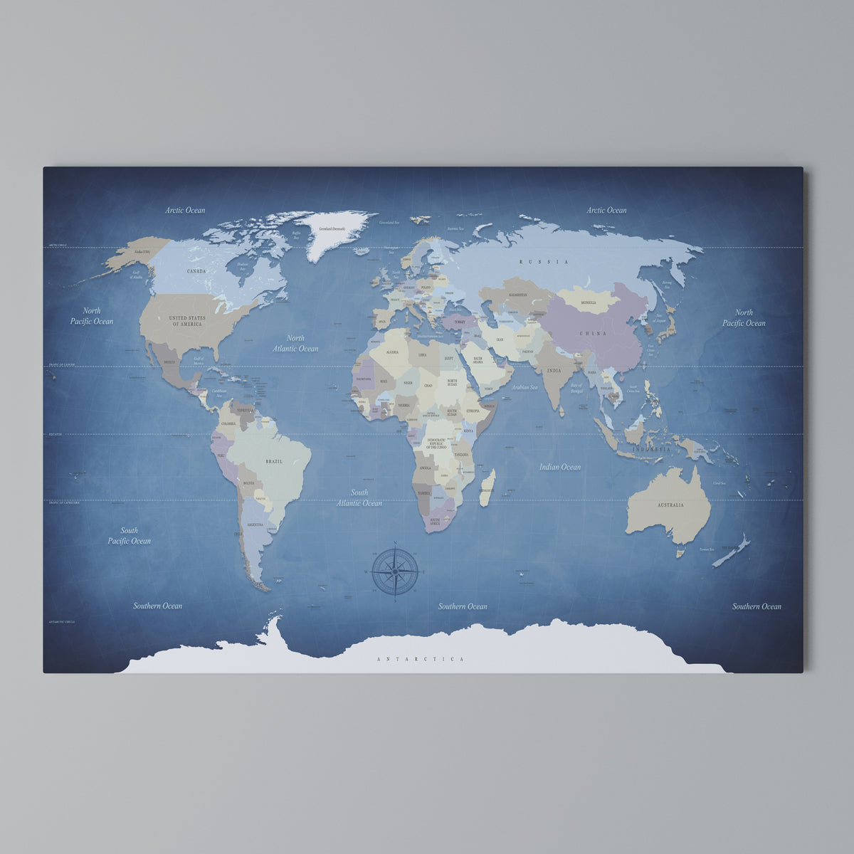 MAP OF DISCOVERY Stampa su tela orizzontale