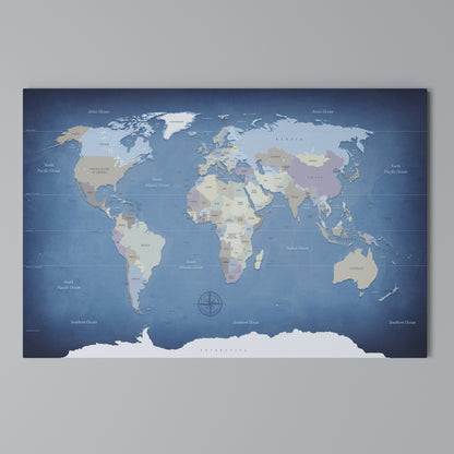 MAP OF DISCOVERY Stampa su tela orizzontale