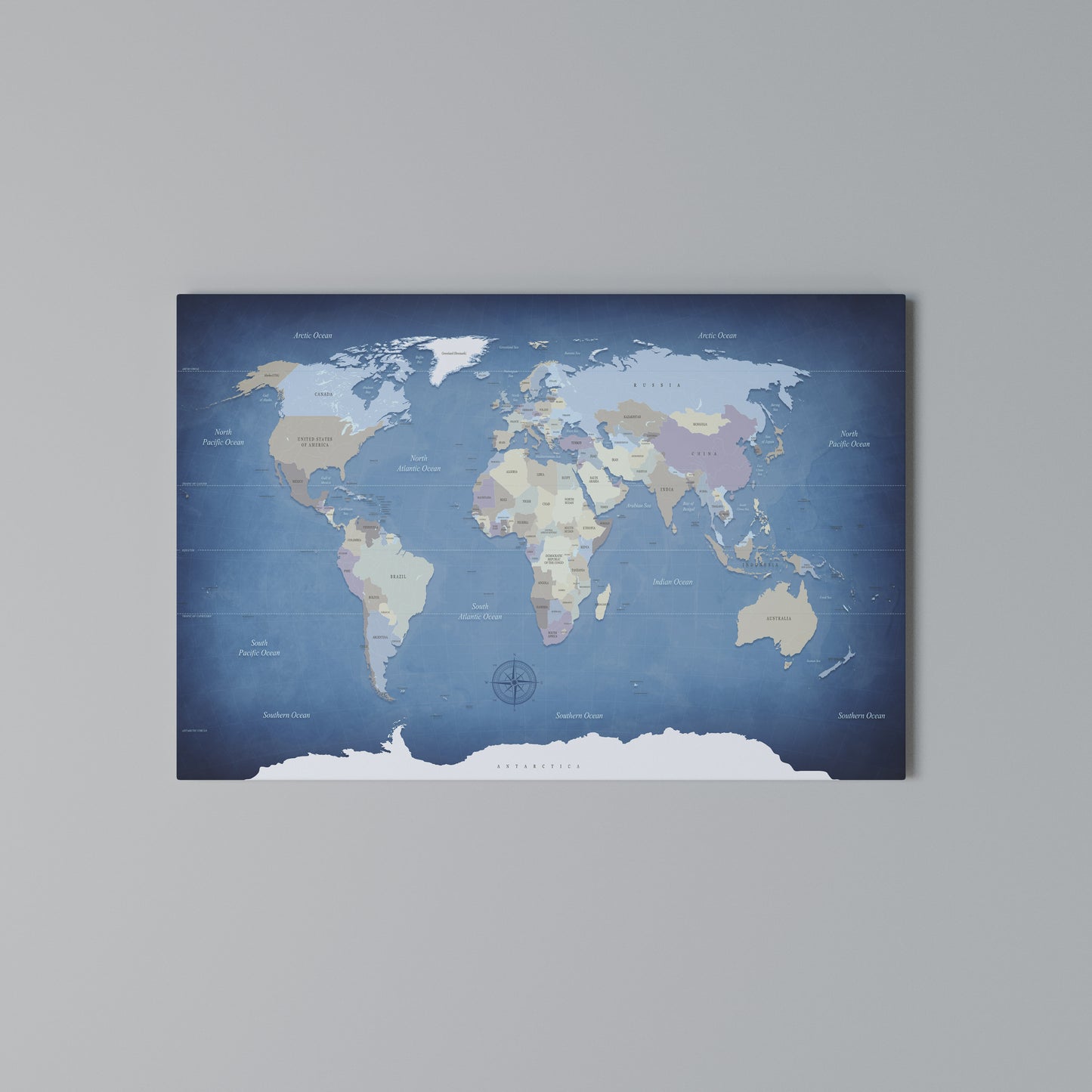 MAP OF DISCOVERY Stampa su tela orizzontale