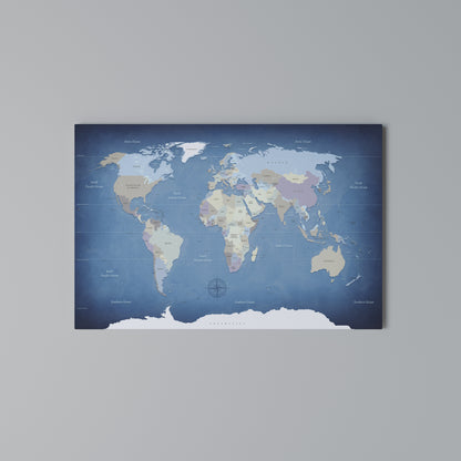 MAP OF DISCOVERY Stampa su tela orizzontale