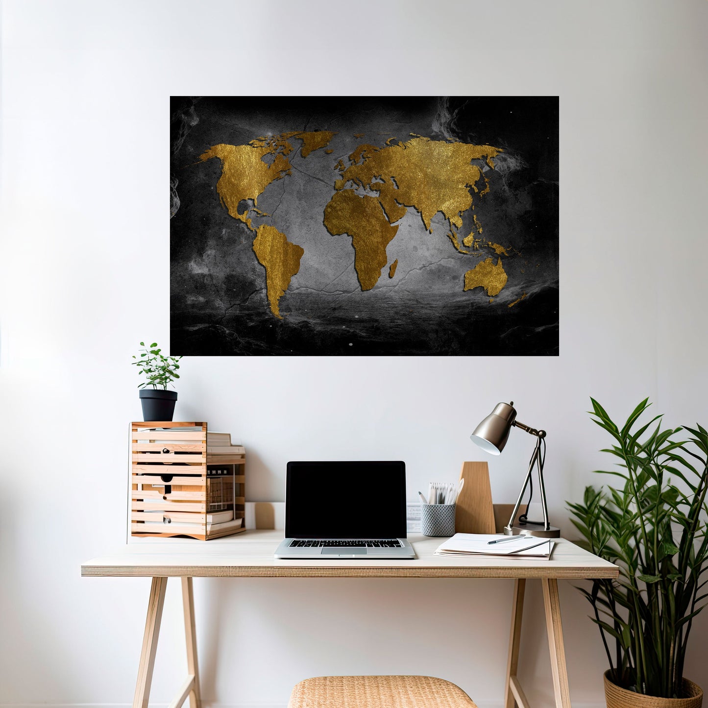 DARK WORLDVIEW Peel and Stick Horizontal Poster