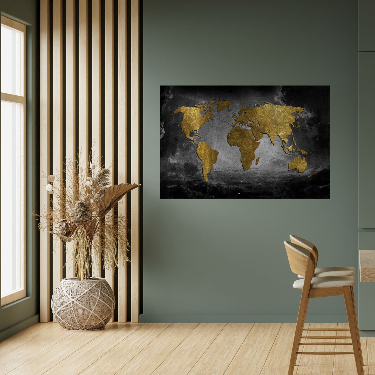 DARK WORLDVIEW Peel and Stick Horizontal Poster