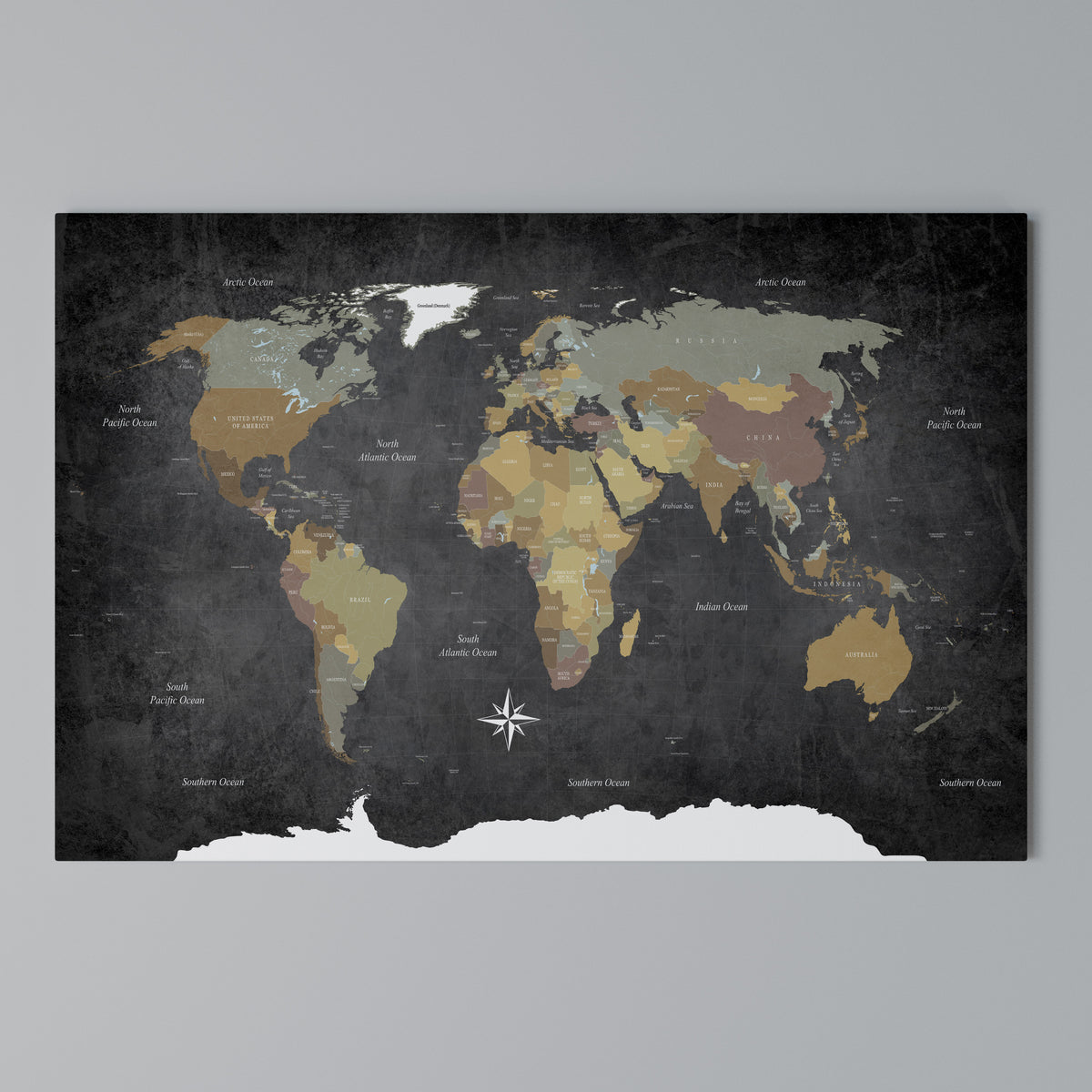CONTINENTS OF CREATIVITY Stampa su tela orizzontale
