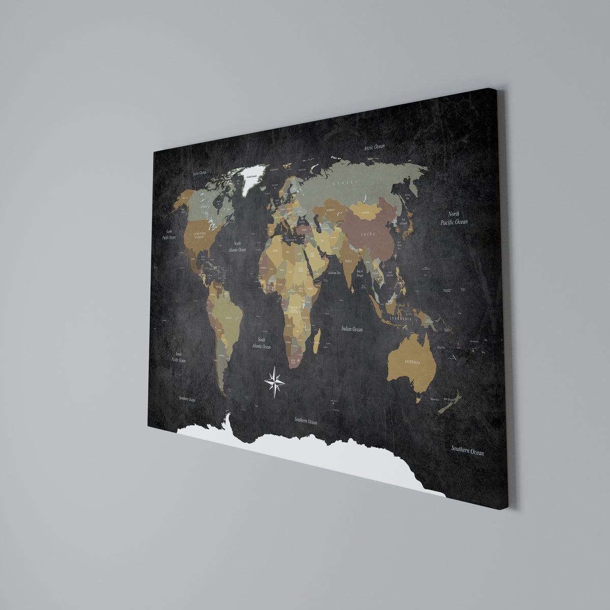 CONTINENTS OF CREATIVITY Stampa su tela orizzontale