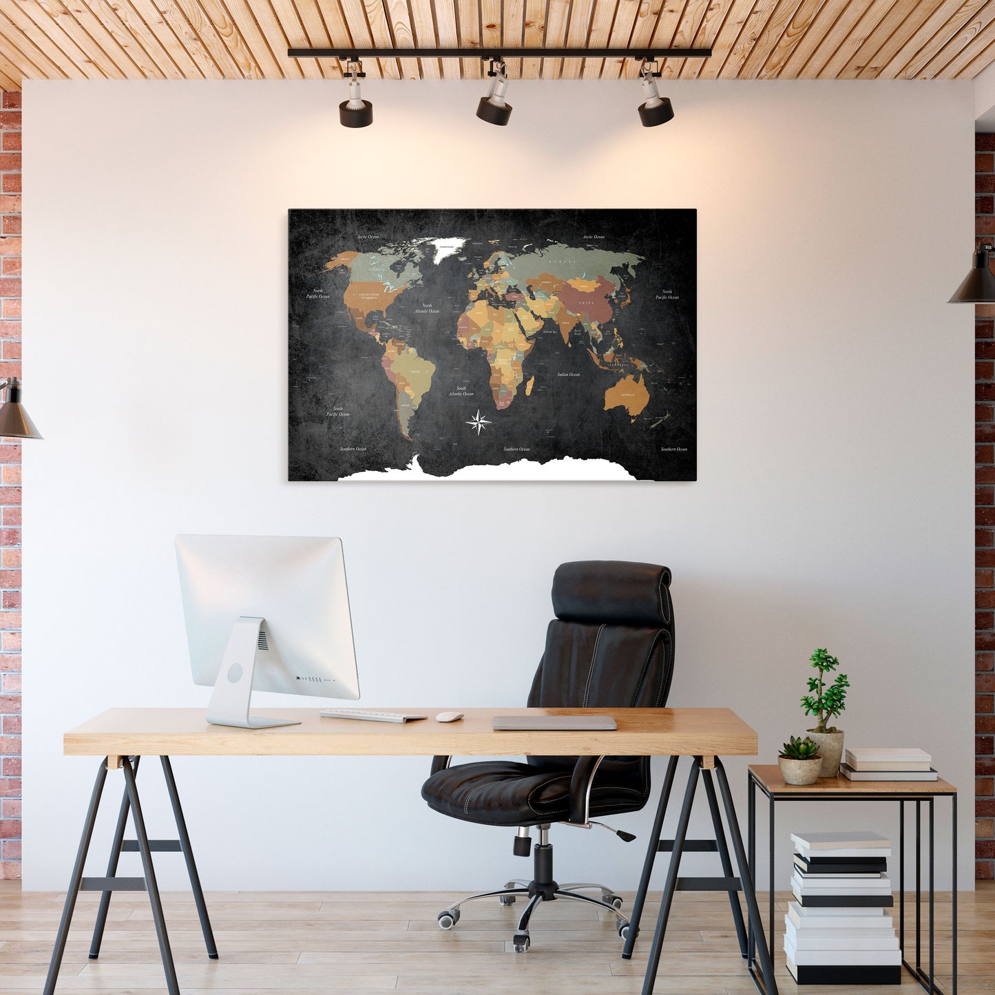 CONTINENTS OF CREATIVITY Stampa su tela orizzontale