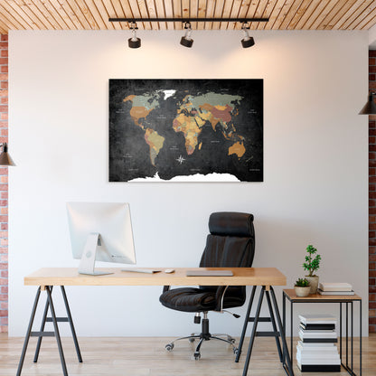 CONTINENTS OF CREATIVITY Stampa su tela orizzontale