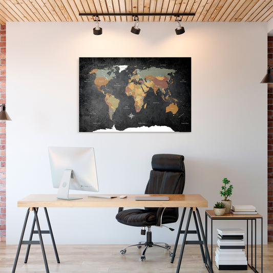 CONTINENTS OF CREATIVITY Stampa su tela orizzontale