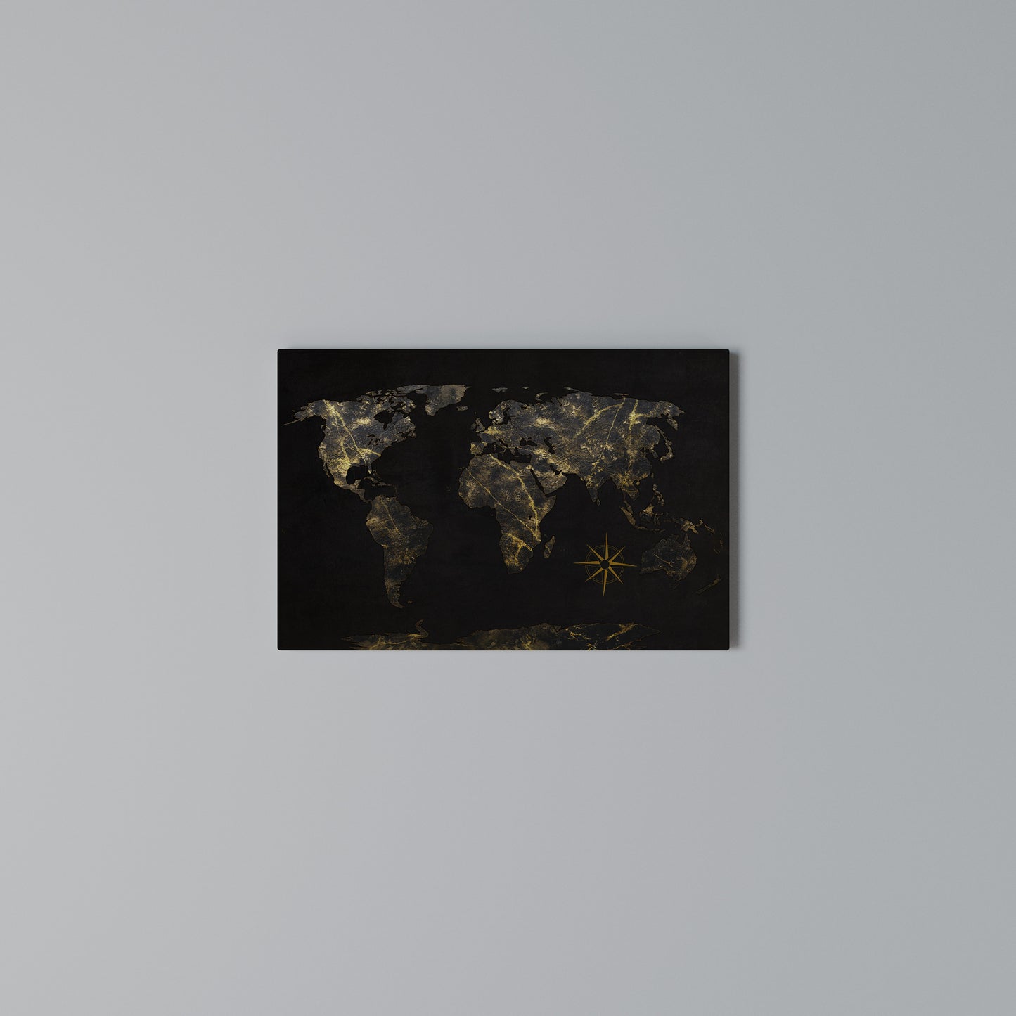 GOLDEN GEOGRAPHY Stampa su tela orizzontale