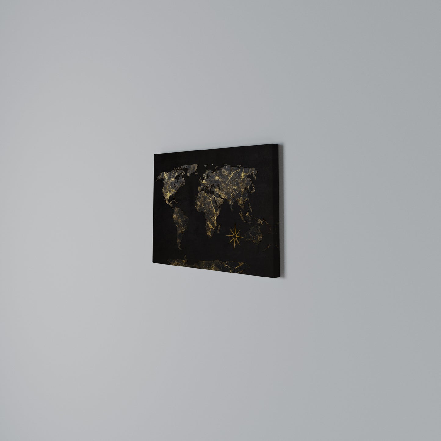 GOLDEN GEOGRAPHY Stampa su tela orizzontale