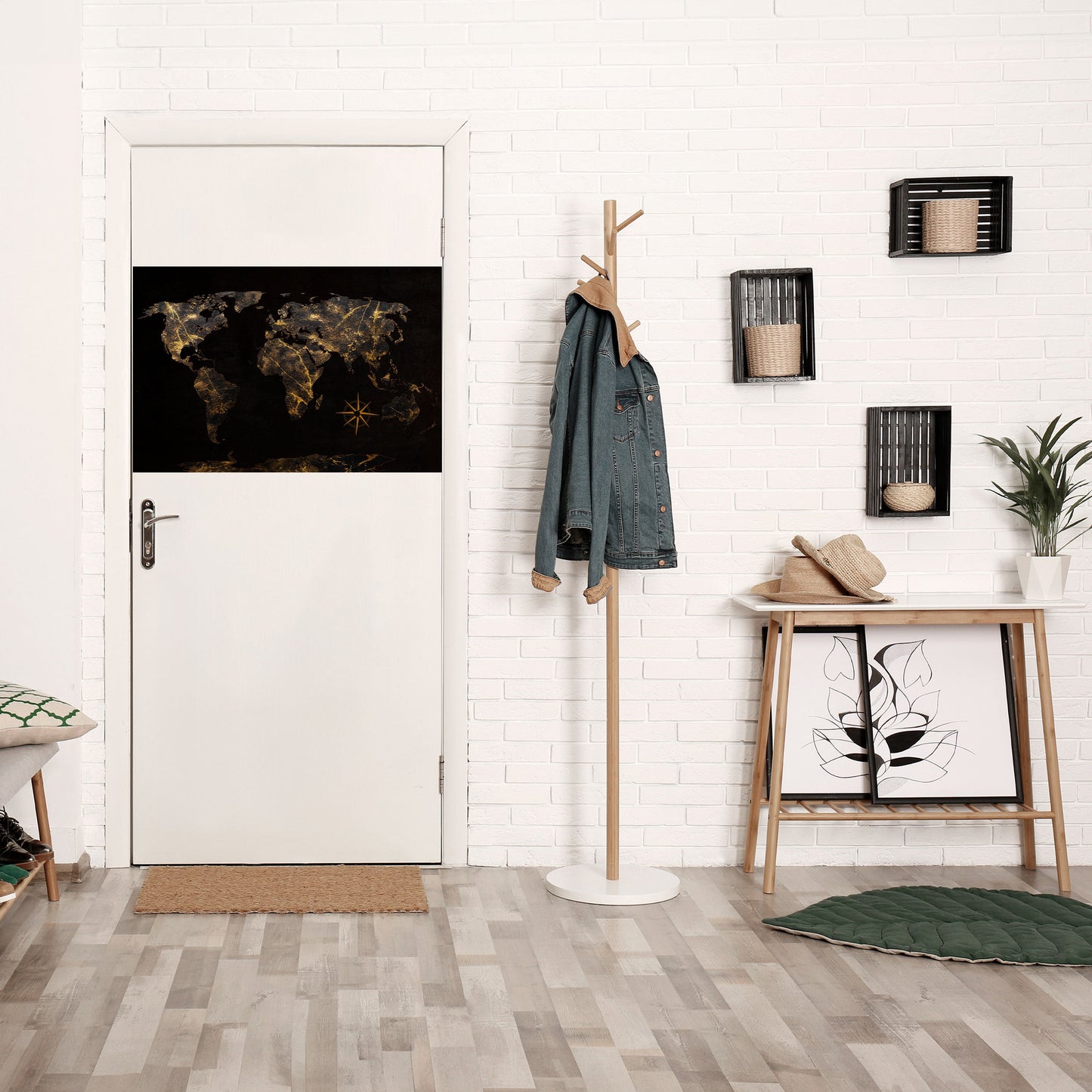 GOLDEN GEOGRAPHY Peel and Stick Horizontal Poster