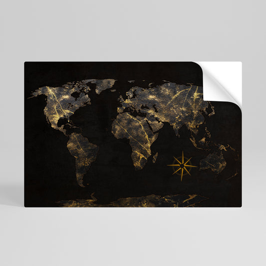 GEOGRAFIA D'ORO Poster orizzontale staccabile e attaccabile