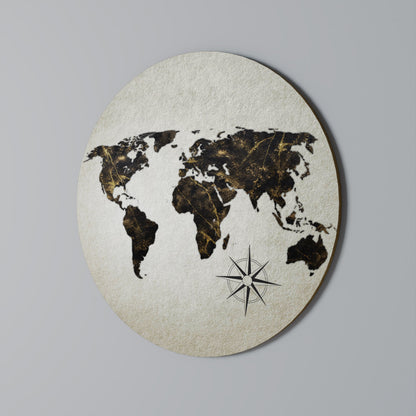 GOLDEN LINES GLOBE - Decorazione murale rotonda
