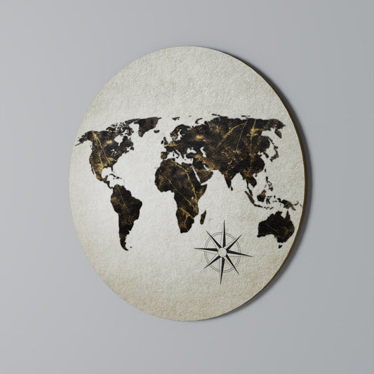 GOLDEN LINES GLOBE - Decorazione murale rotonda