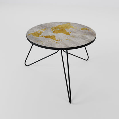 Tavolino da caffè METALLIC WORLDVIEW MAP 60