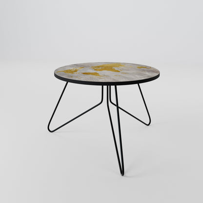 Tavolino da caffè METALLIC WORLDVIEW MAP 60