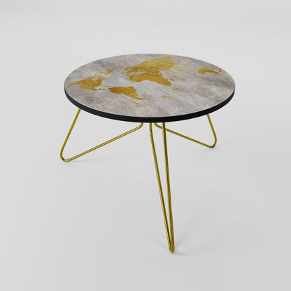 Tavolino da caffè METALLIC WORLDVIEW MAP 60
