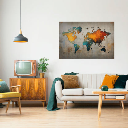 Poster orizzontale staccabile e attaccabile "GLOBAL HUES EXPLORED"