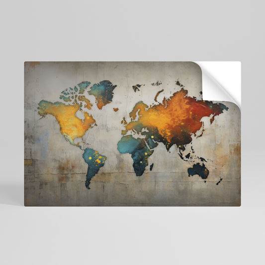 Poster orizzontale staccabile e attaccabile "GLOBAL HUES EXPLORED"