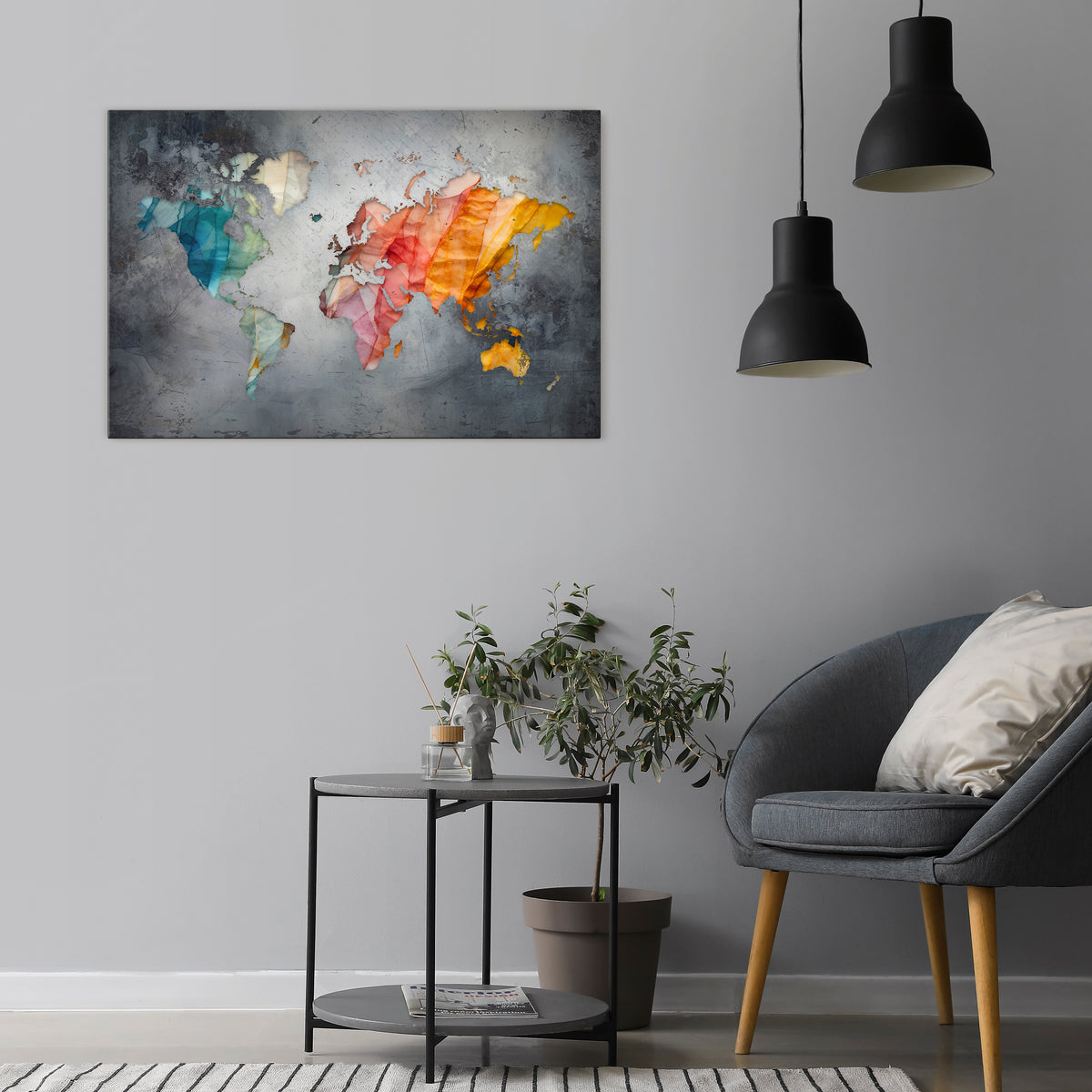 HARMONIOUS EARTH TONES Stampa su tela orizzontale