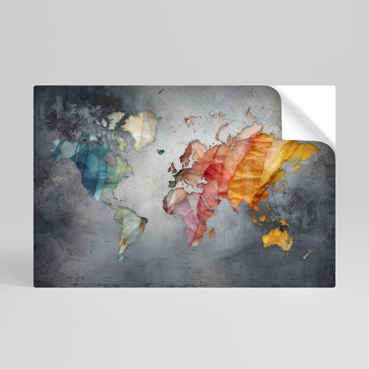 Poster orizzontale staccabile e attaccabile con tonalità della terra armoniose