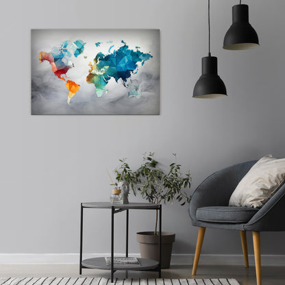 FACETED WORLDVIEW Stampa su tela orizzontale