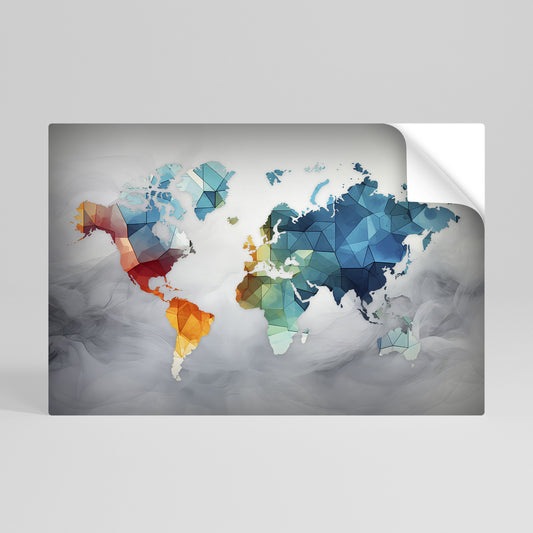 Poster orizzontale staccabile e attaccabile con VISIONE DEL MONDO SFACCETTATA