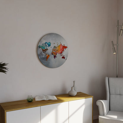 CONTINENTI DIPINTI Arte murale rotonda