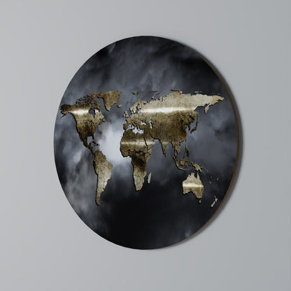 Golden Earth REVERIE - Arte murale rotonda