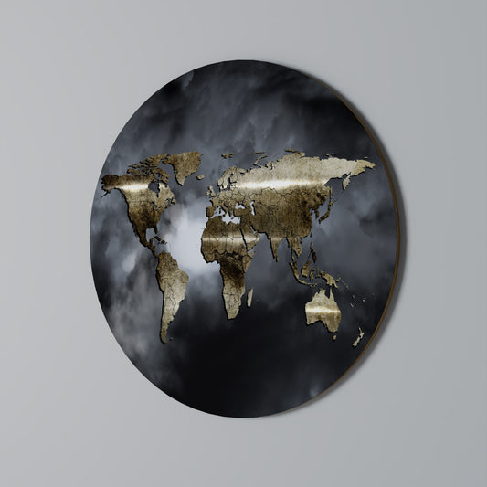 Golden Earth REVERIE - Arte murale rotonda