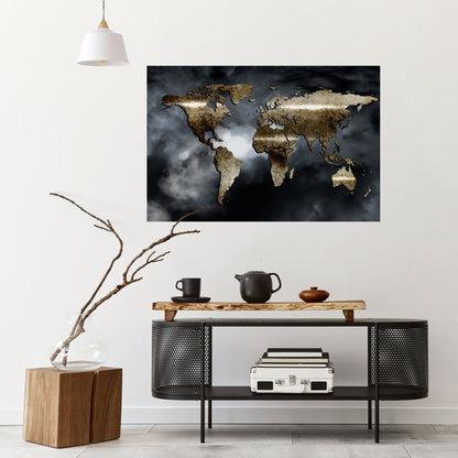 GOLDEN EARTH REVERIE Poster orizzontale staccabile e attaccabile