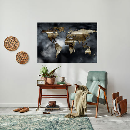 GOLDEN EARTH REVERIE Poster orizzontale staccabile e attaccabile
