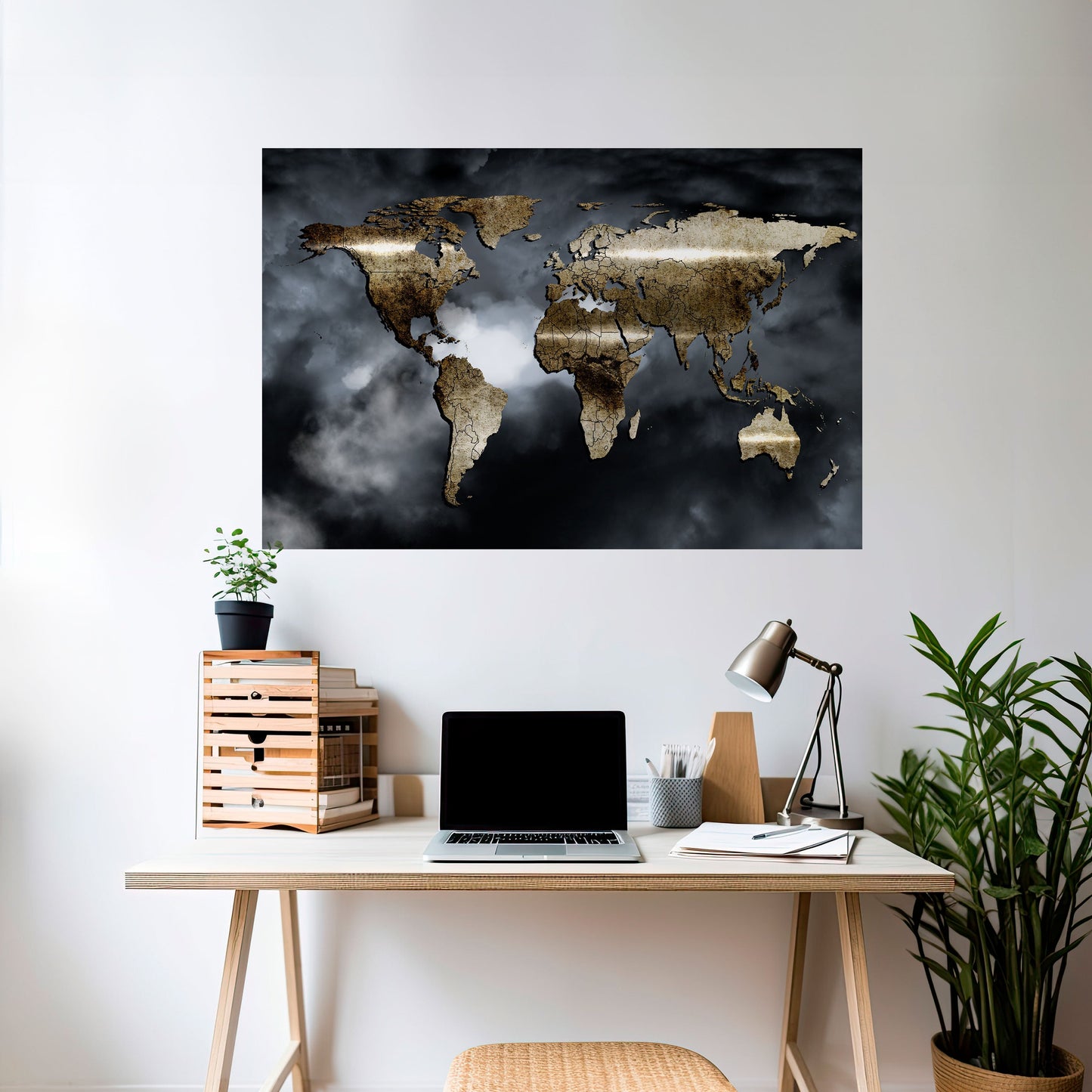 GOLDEN EARTH REVERIE Poster orizzontale staccabile e attaccabile