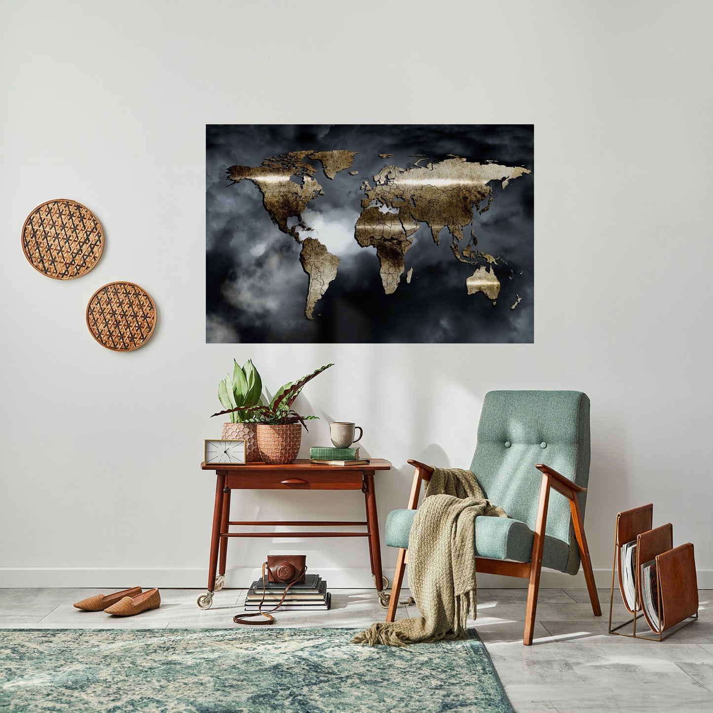 GOLDEN EARTH REVERIE Poster orizzontale staccabile e attaccabile